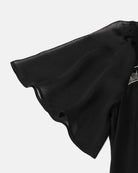 Chinese-Inspired Embroidered Cinched-Waist Shift Dress