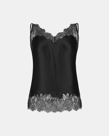 Silk Lace-Trim Camisole