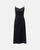 Rhinestone-Embellished Cinched Waist Dress