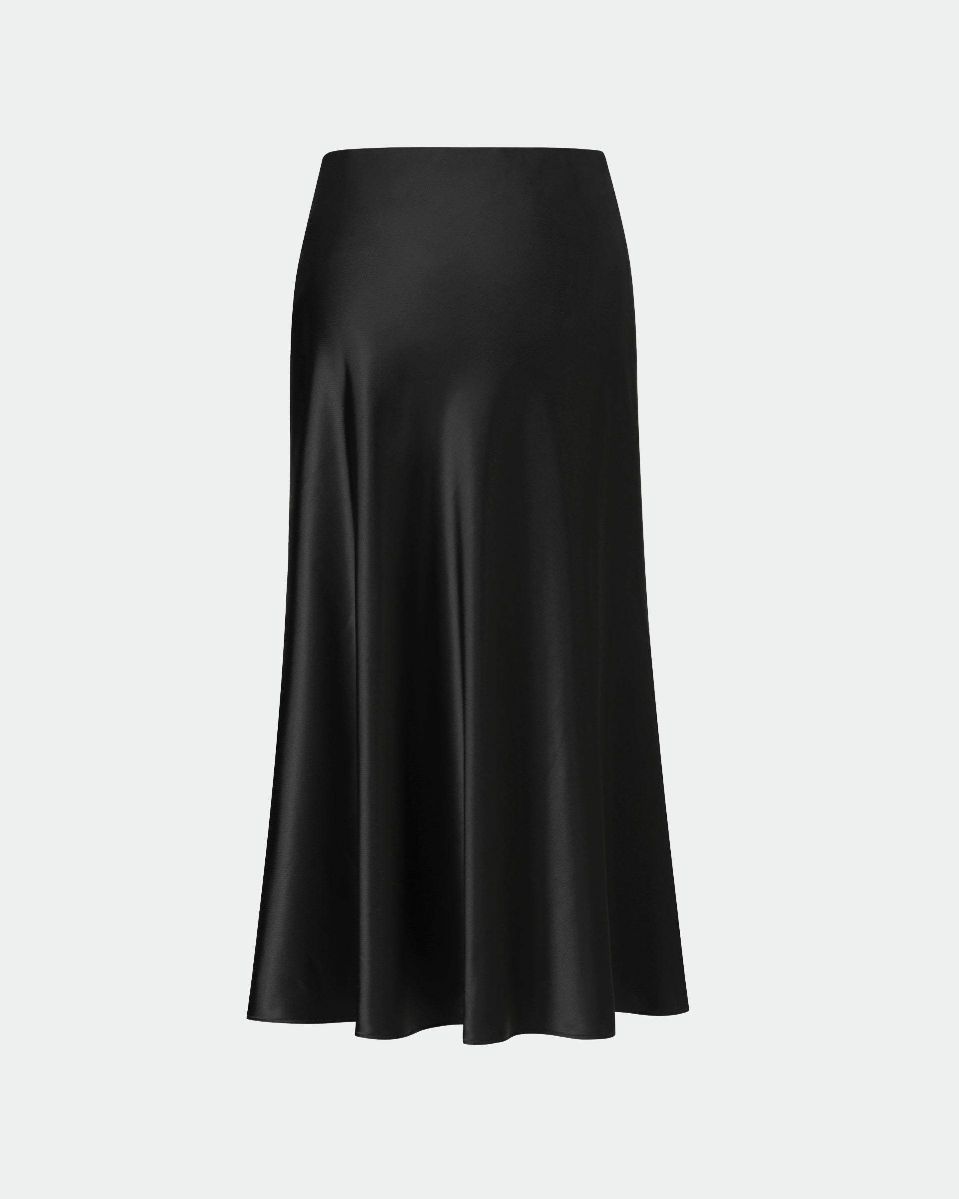 Black Flowing Midi Skirt - Sussiland